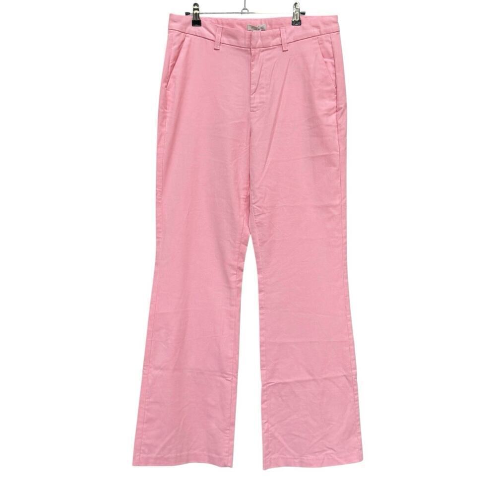 NWT Outerknown Avery Cotton High Waisted Corduroy Bootcut Pants Pink Women's 10